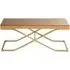 Kensick Rectangular Coffee Table - Brown, Mirrored Glass