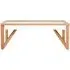 Kensick Rectangular Coffee Table - Natural, Mirrored Glass