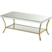 Kensick Rectangular Coffee Table with Storage - Silver