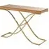 Kensick Rectangular Console Table - Brown, Mirrored Glass