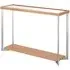 Kensick Rectangular Console Table - Natural, Mirrored Glass