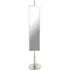 Kensick Rectangular Floor Standing Mirror with Nickel Stand - Silver