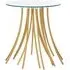 Kensick Round Side Table with Metal Legs - Gold, Glass