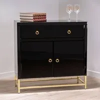 Kensick Sideboard with 2 Doors and 1 Drawer - Black