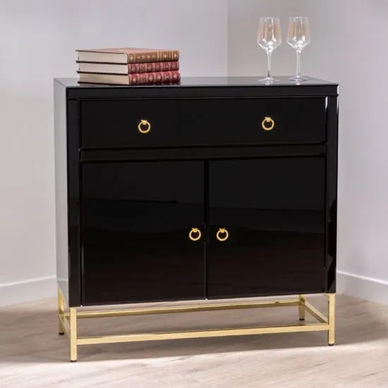 Kensick Sideboard with 2 Doors and 1 Drawer - Black image
