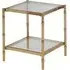 Kensick Square Side Table - Gold, Mirrored Glass