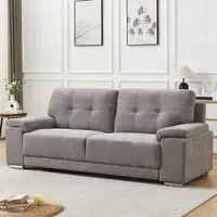 Kensington 3-Seater Sofa - Grey, Fabric