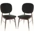 Kentona Dining Chairs Pair - Black, Walnut Wood