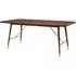 Kentona Rectangular Dining Table - Dark Walnut, Leather