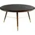 Kentona Round Coffee Table - Dark Grey, Walnut