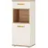 Kepo Narrow Storage Cabinet - White, Oak