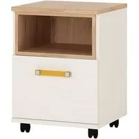 Kepo Office Pedestal Cabinet - White, Oak