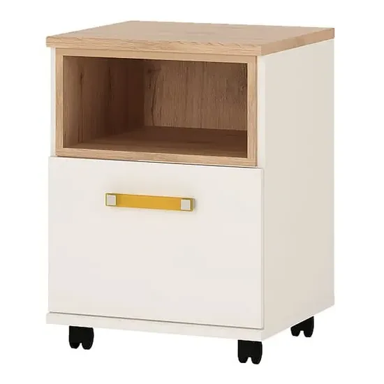 Kepo Office Pedestal Cabinet - White, Oak