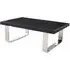 Kero Glass Top Coffee Table with U-Shaped Base - Black