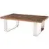 Kero Glass Top Coffee Table with U-Shaped Base - Natural