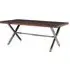 Kero Glass Top Dining Table with Cross Base - Natural