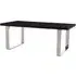 Kero Glass Top Dining Table with U-Shaped Base - Black