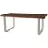 Kero Glass Top Dining Table with U-Shaped Base - Natural