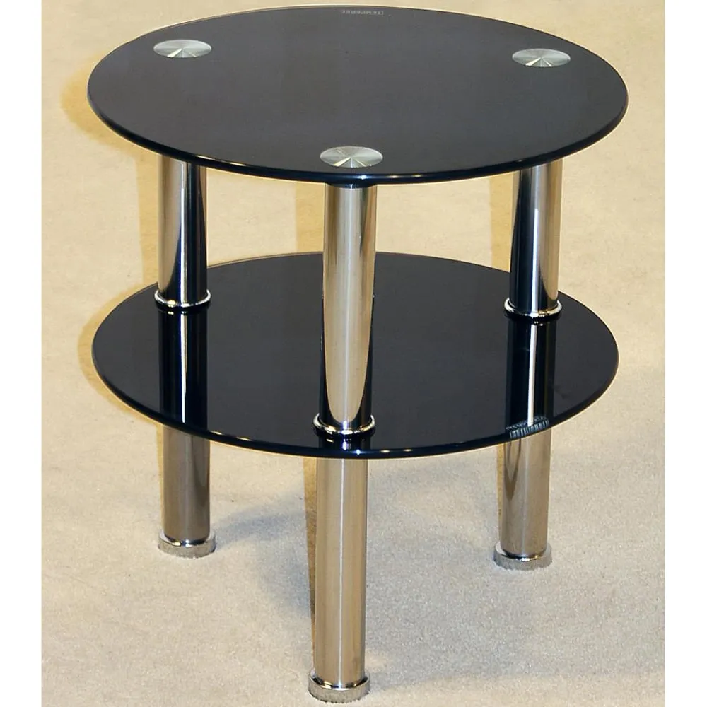 Kerrville Side Table - Black, Glass image