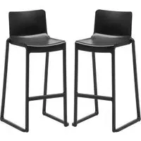 Ketchum Stacking Bar Stools - Black, Polypropylene
