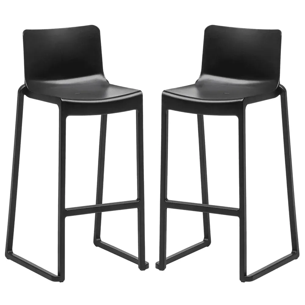 Ketchum Stacking Bar Stools - Black, Polypropylene