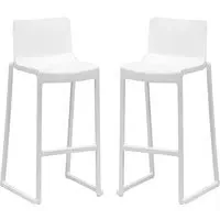 Ketchum Stacking Bar Stools - White, Polypropylene