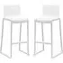 Ketchum Stacking Bar Stools - White, Polypropylene