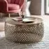 Khaliah Round Coffee Table - Light Gold, Metal