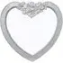 Kiara Heart Shape Wall Mirror - Silver, Mosaic Frame