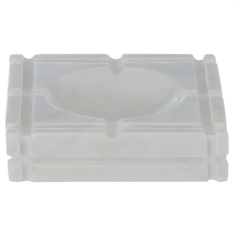 Kiara Rectangular Ashtray - White, Marble product