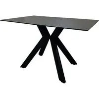 Kiel Rectangular Dining Table - Black, Metal