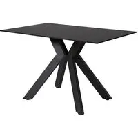 Kiel Rectangular Dining Table - Black, Metal