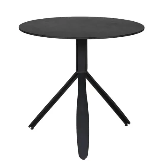 Kiel Round Dining Table - Black, Metal image