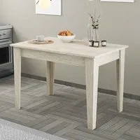 Kiev Dining Table with Storage - Travertine Marble Effect, Melamine alternate view