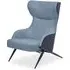 Kievy Wingback Armchair - Grey, Faux Leather