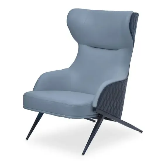 Kievy Wingback Armchair - Grey, Faux Leather image