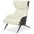 Kievy Wingback Armchair - Ivory, Faux Leather