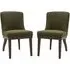 Kigali Dining Chairs in Pair - Moss Green, Oak