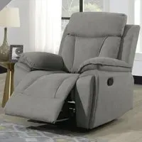 Killeen 1-Seater Recliner Sofa - Grey, Fabric