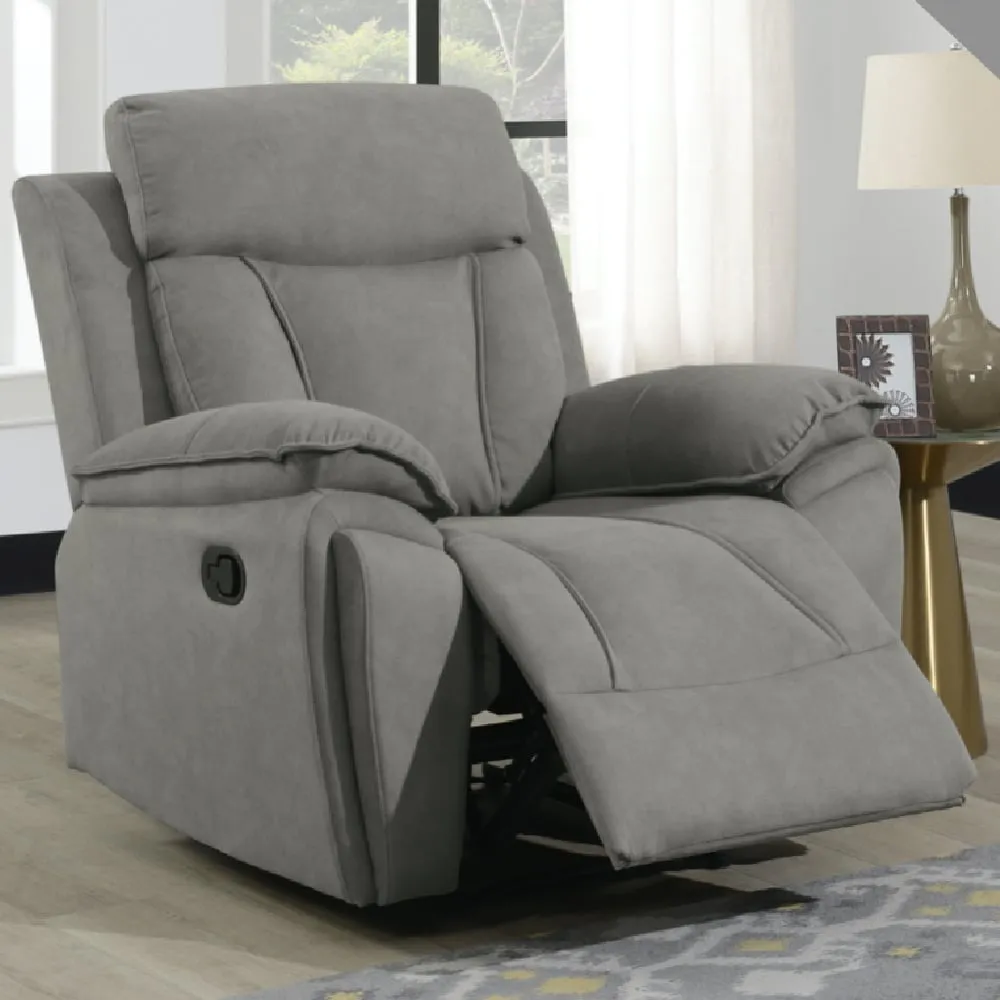 Killeen 1-Seater Recliner Sofa - Grey, Fabric