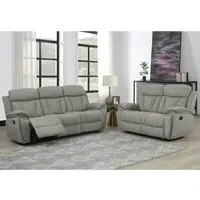 Killeen 3+2 Seater Recliner Sofa Set - Grey, Fabric