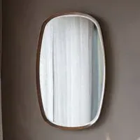 Kinder Bevelled Wall Mirror - Walnut