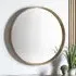 Kinder Round Large Bevelled Wall Mirror - Oak