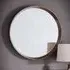 Kinder Round Small Bevelled Wall Mirror - Oak
