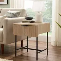 Kinder Side Table with Drawer - Natural, MDF