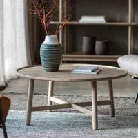Kinghamia Round Coffee Table - Grey, Wood
