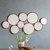 Kingston Bevelled Portrait Wall Mirror - Copper, Metal