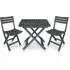 Kinston 3-Piece Folding Bistro Set - Anthracite, Plastic