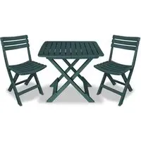 Kinston 3-Piece Folding Bistro Set - Green, Plastic