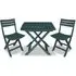 Kinston 3-Piece Folding Bistro Set - Green, Plastic